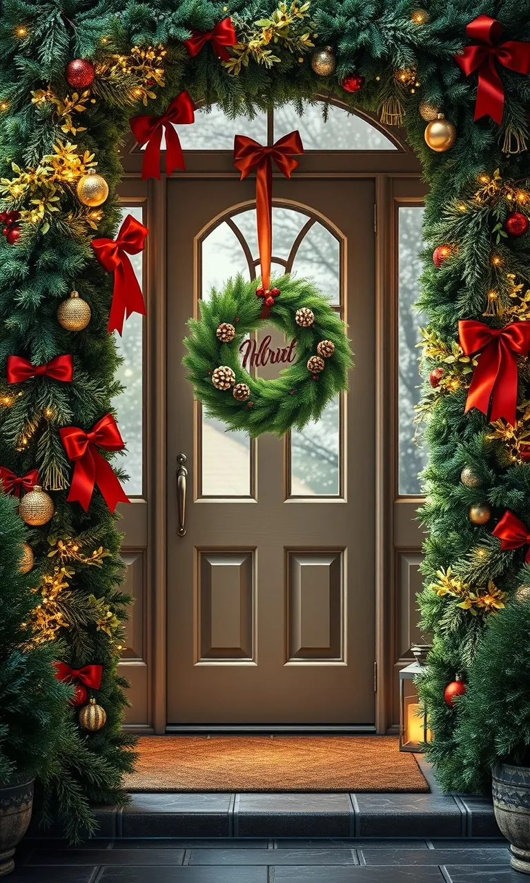 2. Enchanting Evergreen Entrances