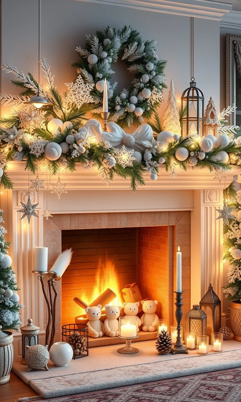 4. Enchanted Winter Wonderland Mantel