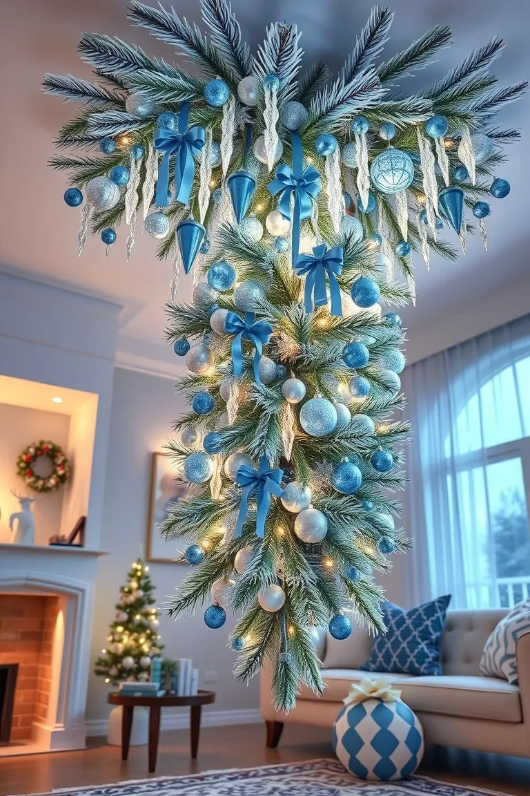 2. Winter Wonderland Upside-Down Tree