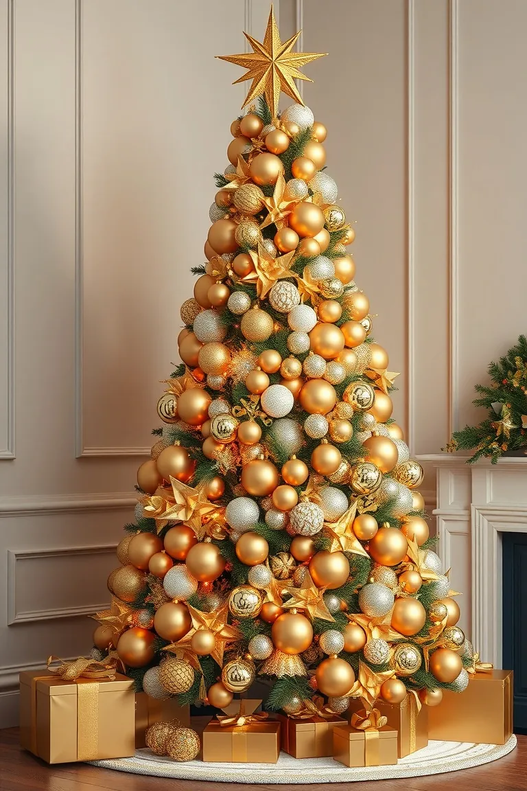 2. Glitz and Glam Gold Tree