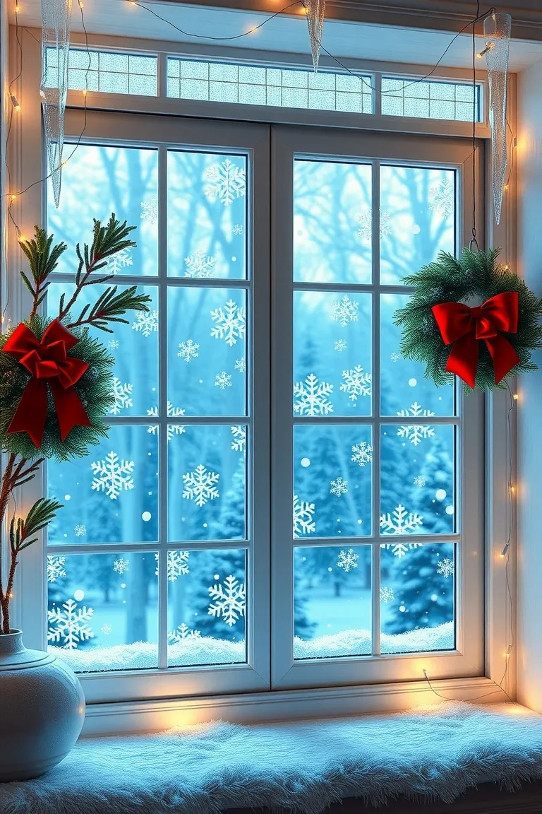 2. Whimsical Winter Wonderland Windows