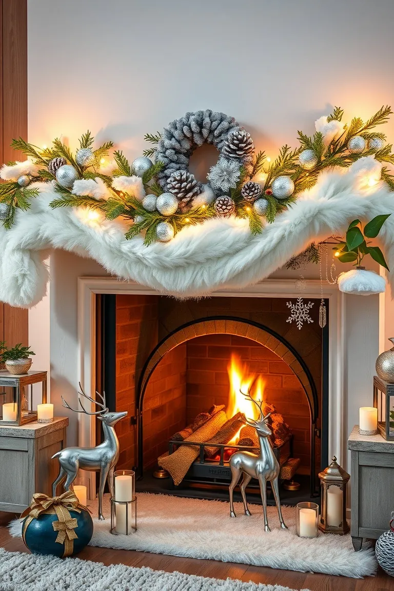 5. Frosty Fireplace Finesse
