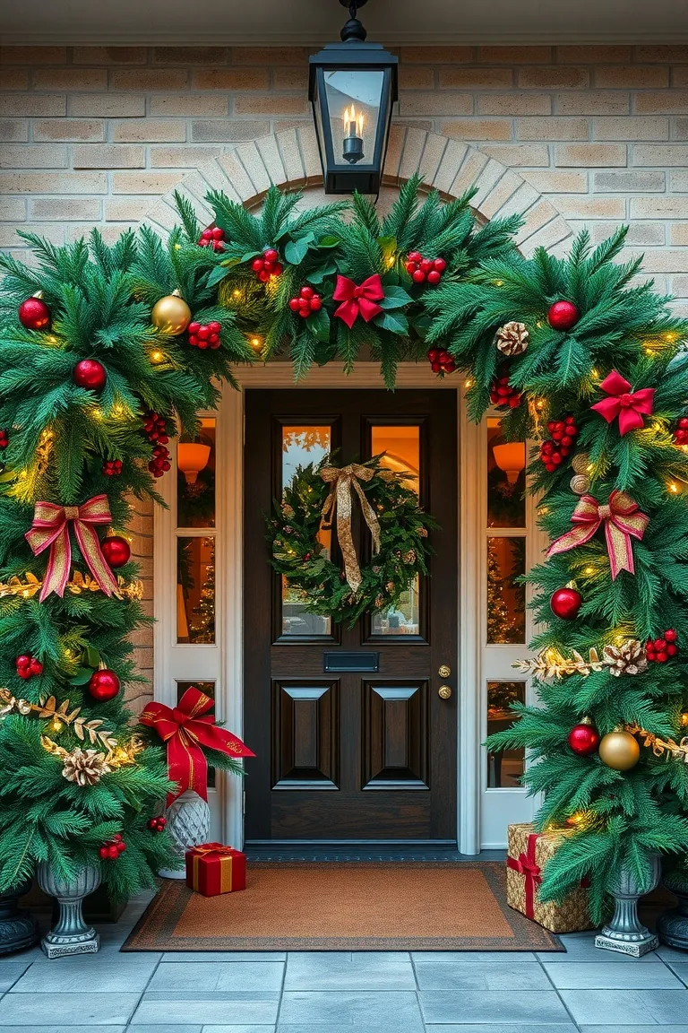 2. Enchanting Evergreen Entrances