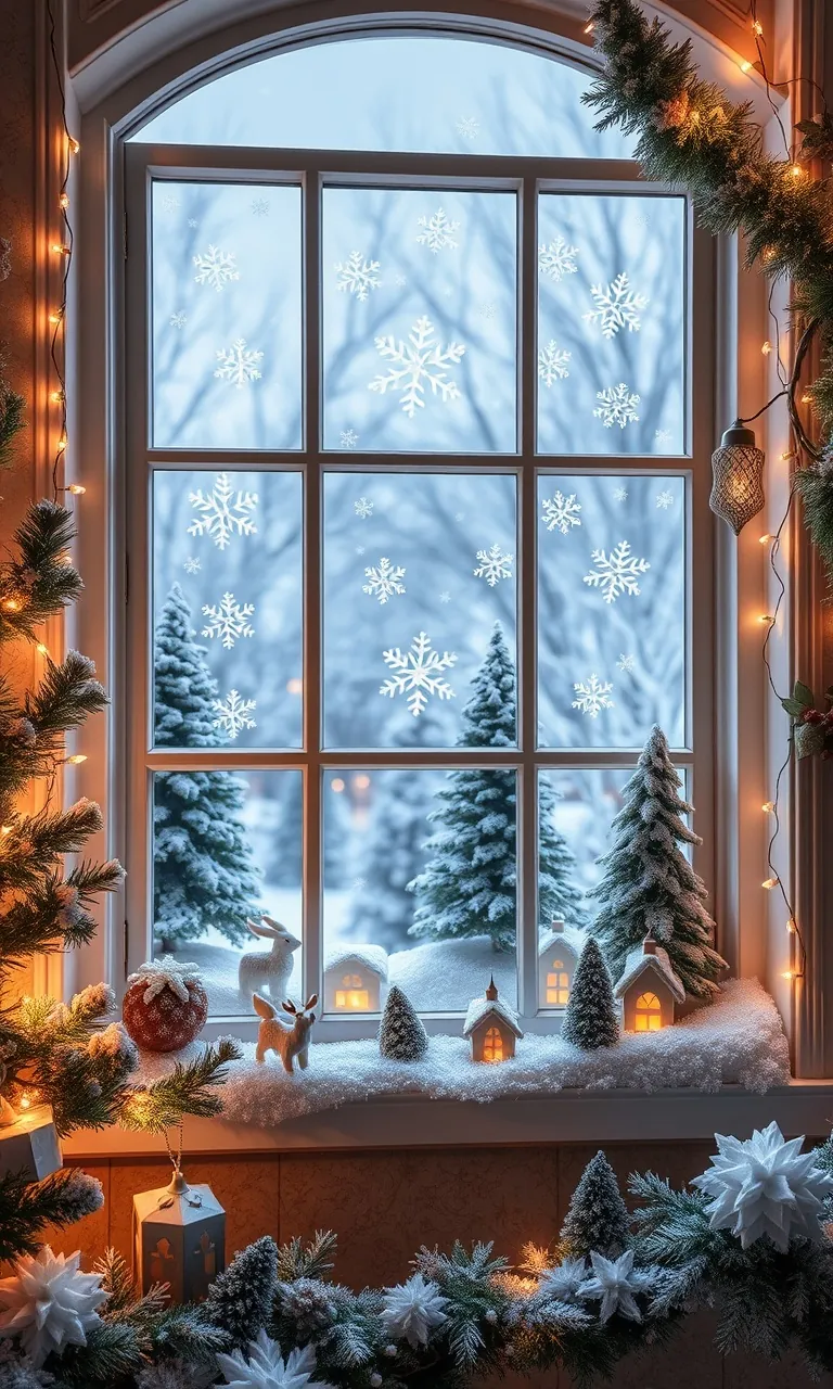 4. Snowy Wonderland Window Displays