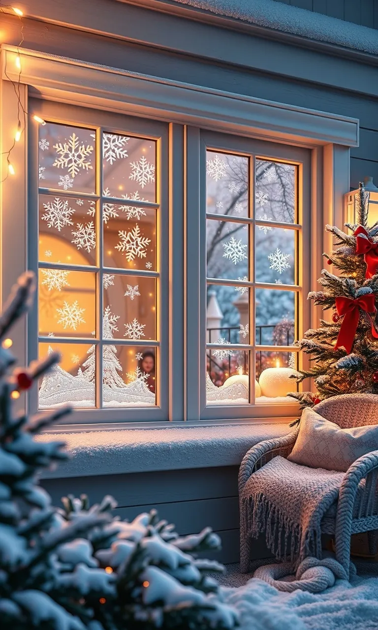 6. Snow-Kissed Windows Wonderland