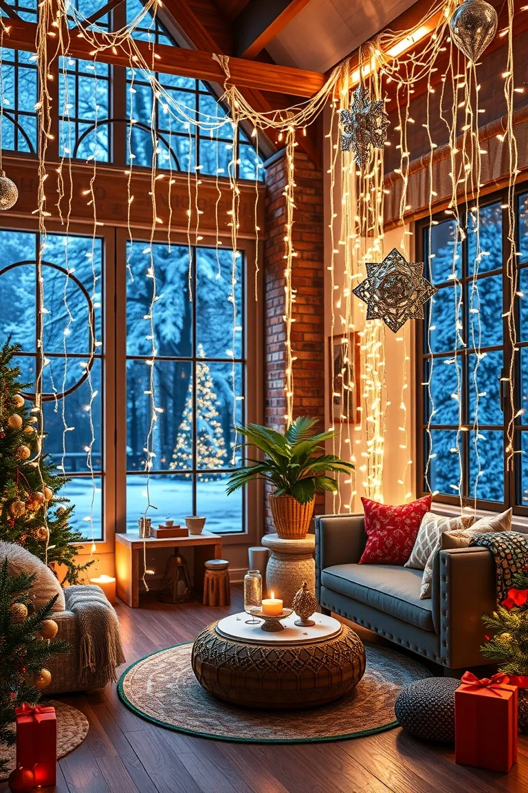 4. Enchanted Snowfall Lights