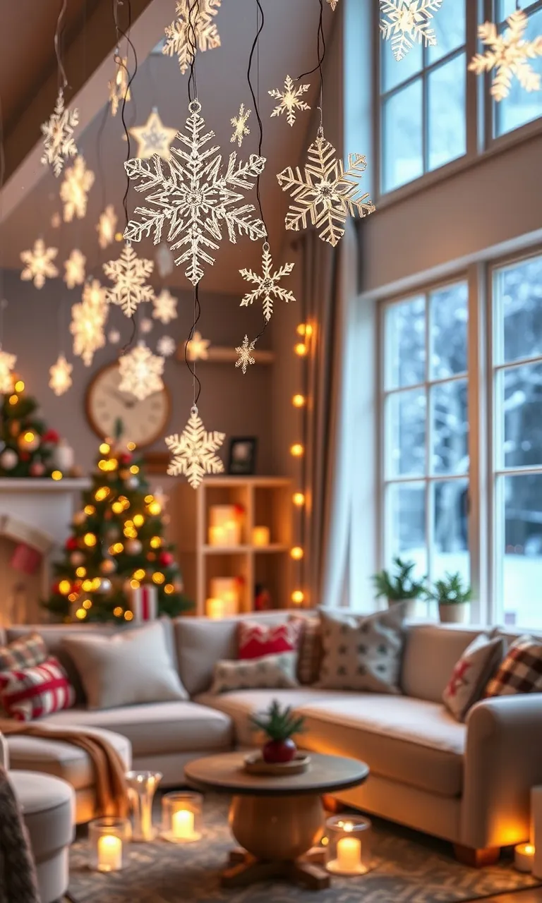 4. Glimmering Snowflake Light Show