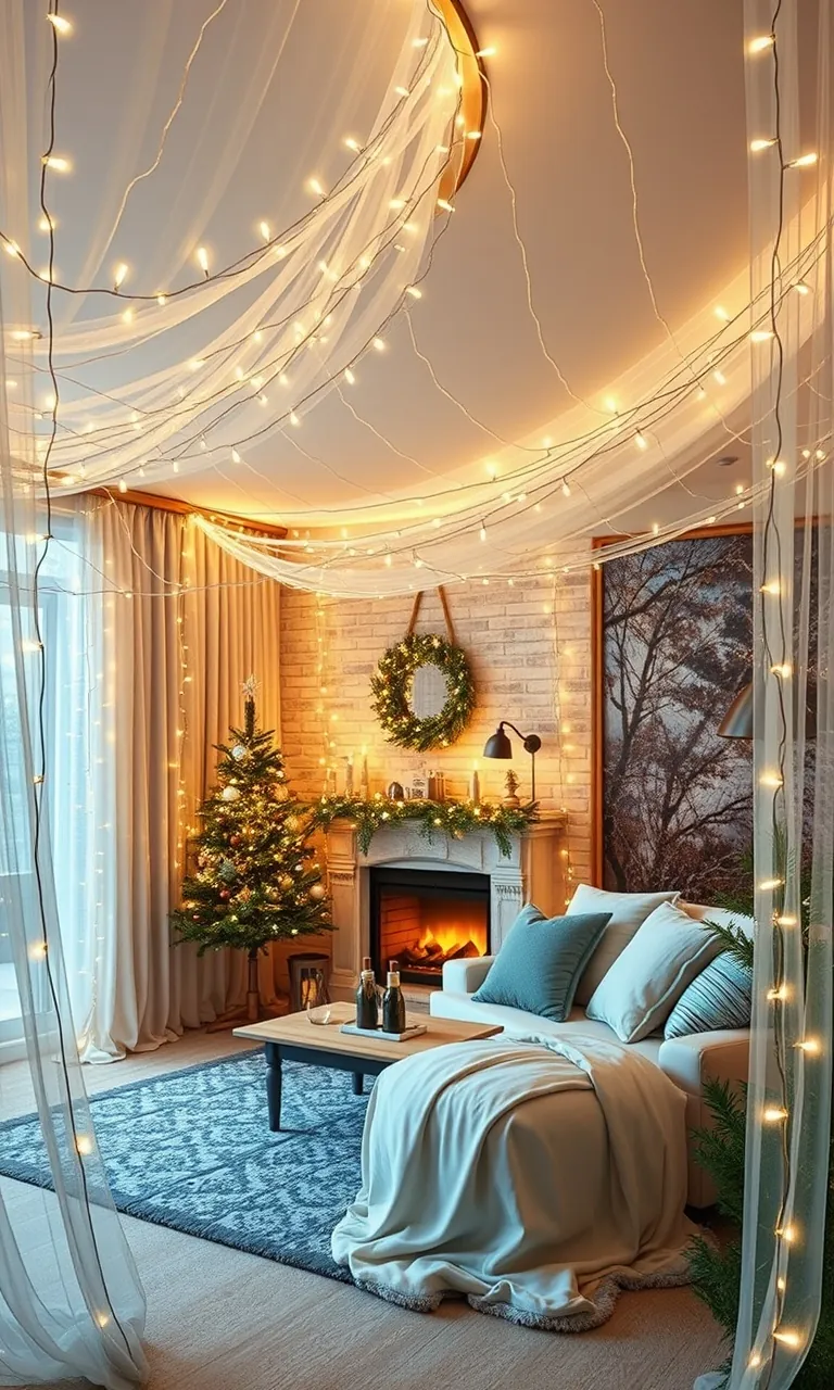 2. Twinkling Light Canopy