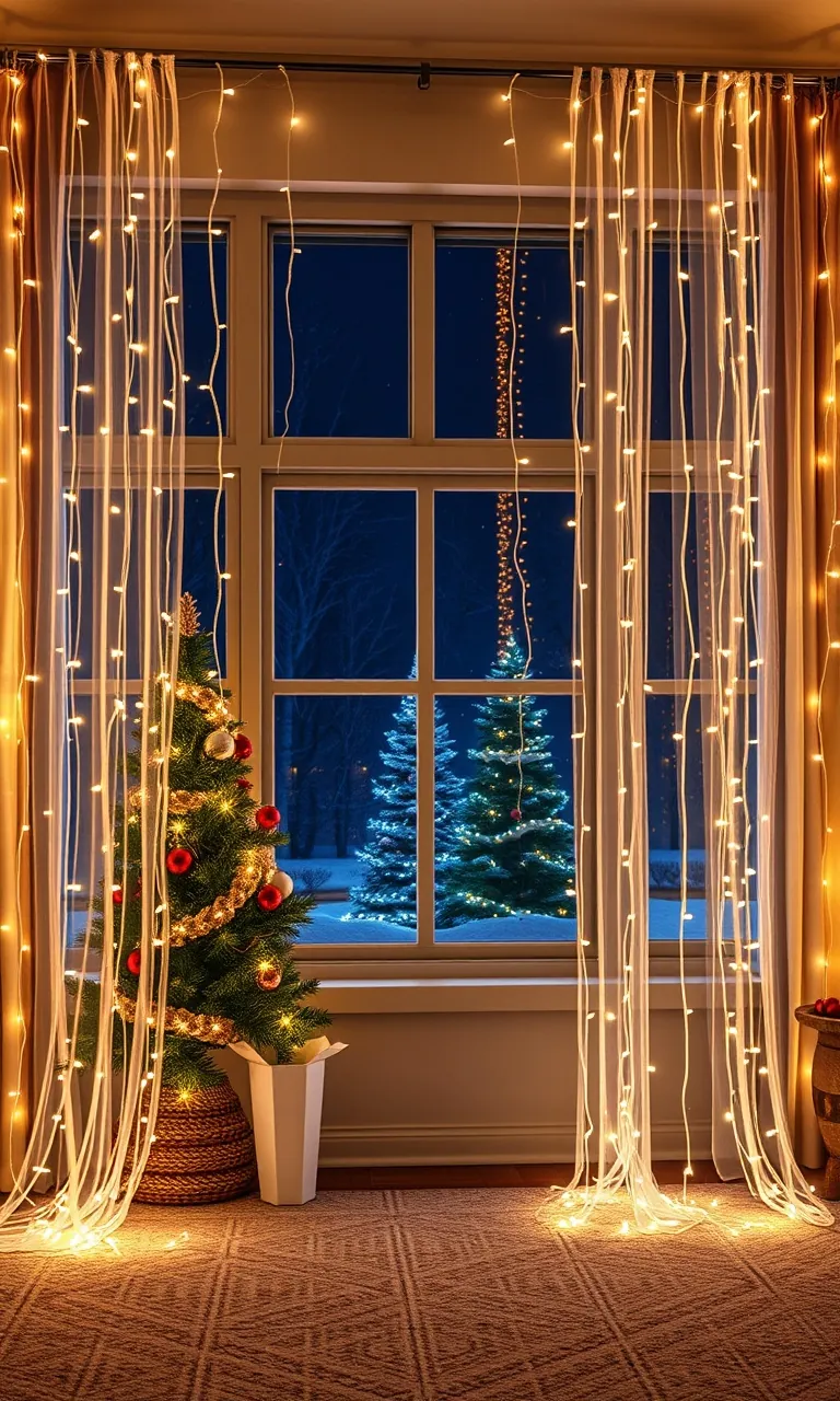 4. Illuminate the Night with Twinkle Curtains