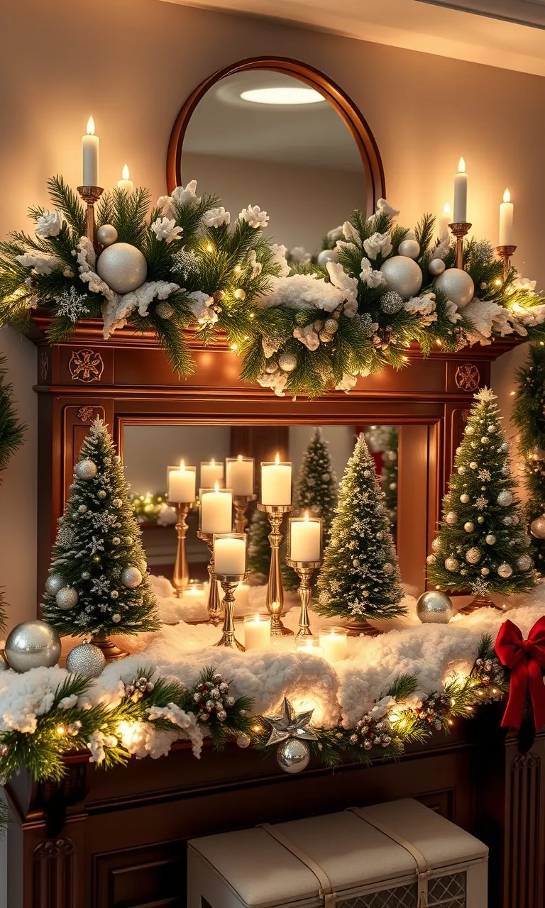 4. Snowy Wonderland Mantel Magic