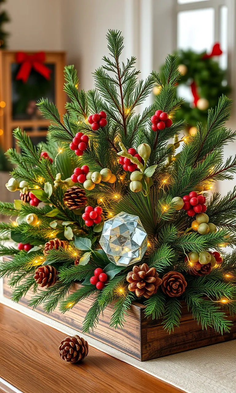 4. Enchanted Evergreen Centerpiece