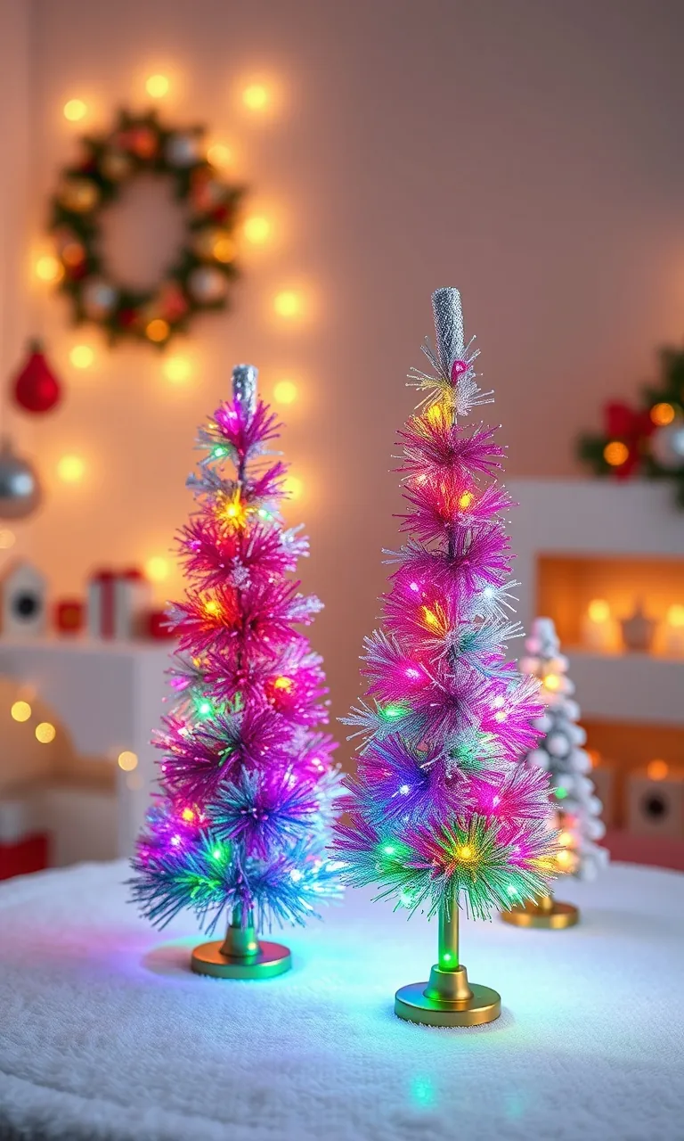 3. Twinkling Tinsel Trees