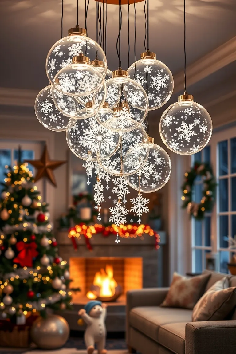4. Enchanting Snowfall Chandeliers