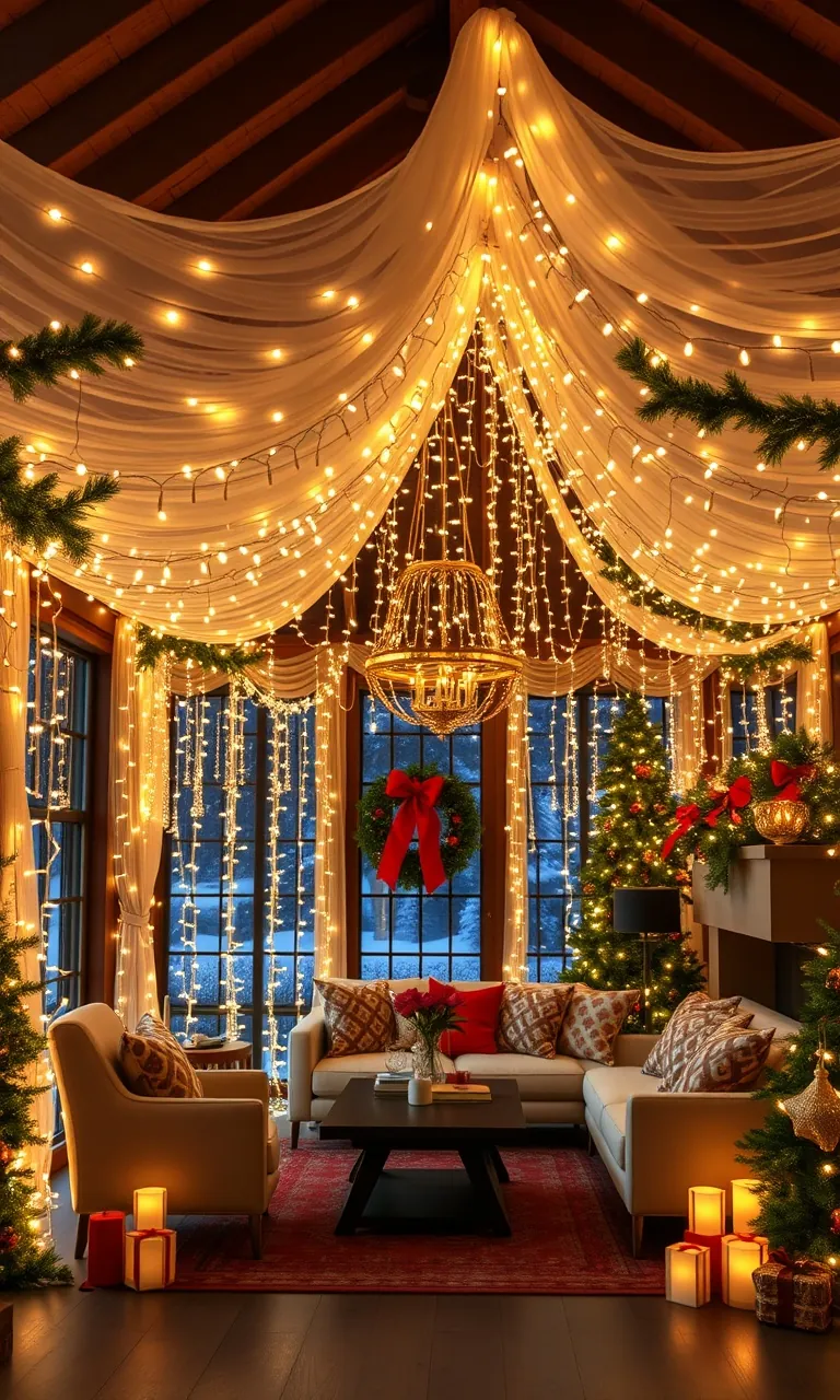 5. Twinkling Fairy Light Canopies