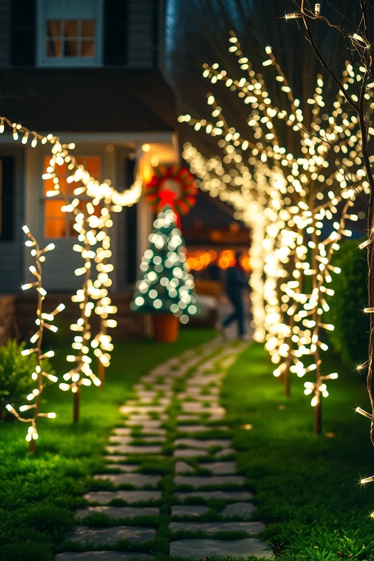 6. Twinkling Pathways to Holiday Cheer