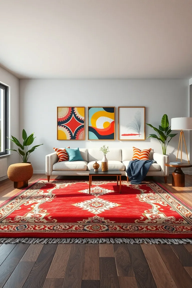 2. Statement Rugs that Steal the Show
