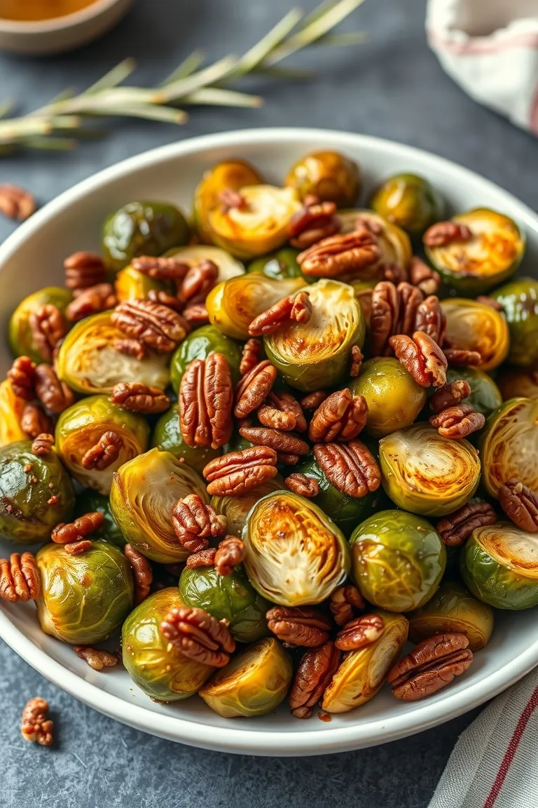 5. Maple-balsamic Brussels Sprouts with Toasted Pecans