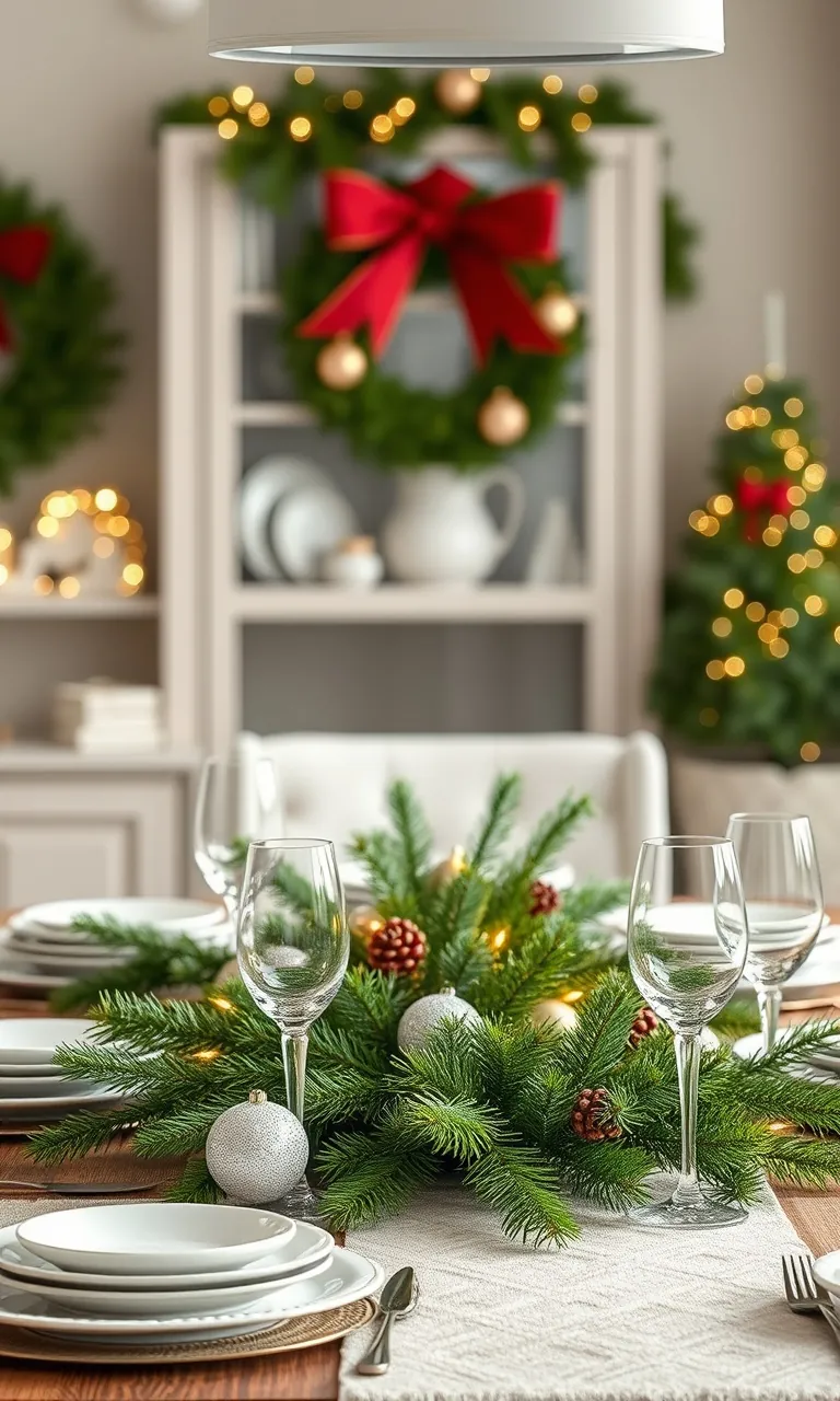 3. Enchanting Evergreen Centerpieces