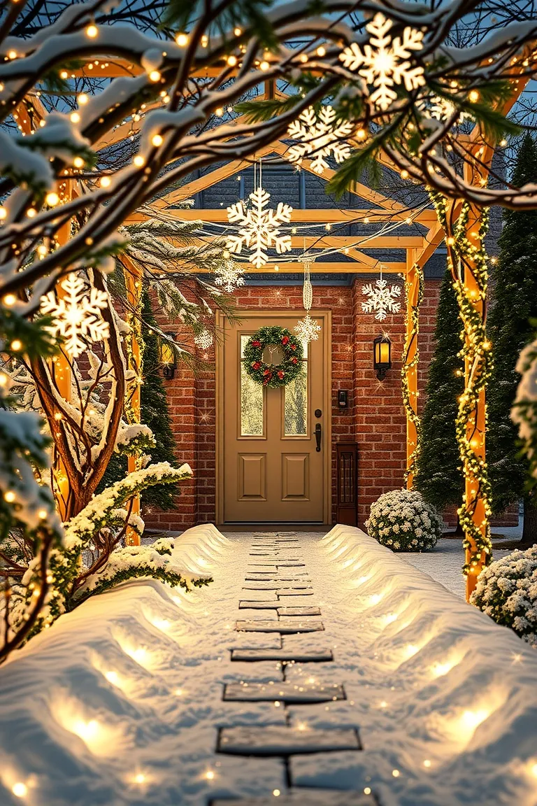4. Glowing Snowflake Pathway
