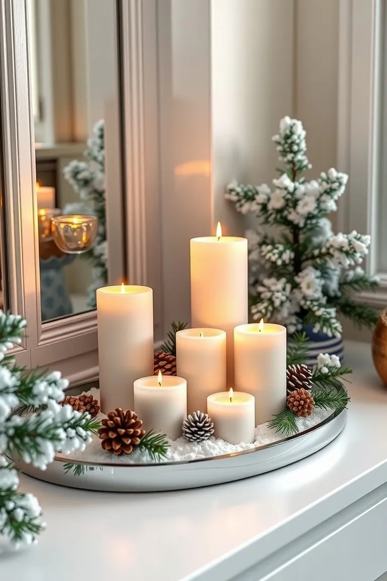 6. Snowy Candlelit Corners
