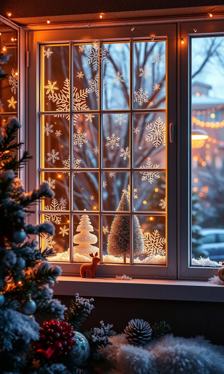 7. Illuminate with a Whimsical Window Wonderland