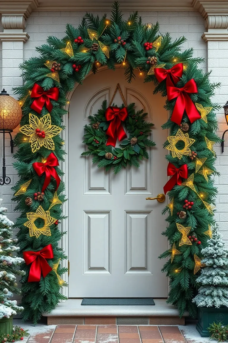 3. Elegant Evergreen Entrances