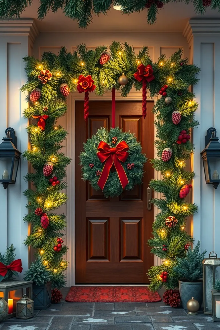 6. Enchanting Evergreen Entrances