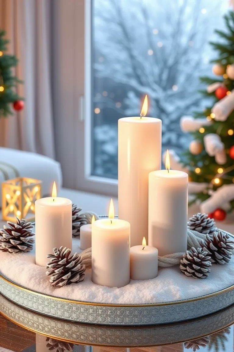 4. Snowy Candlelit Enchantment