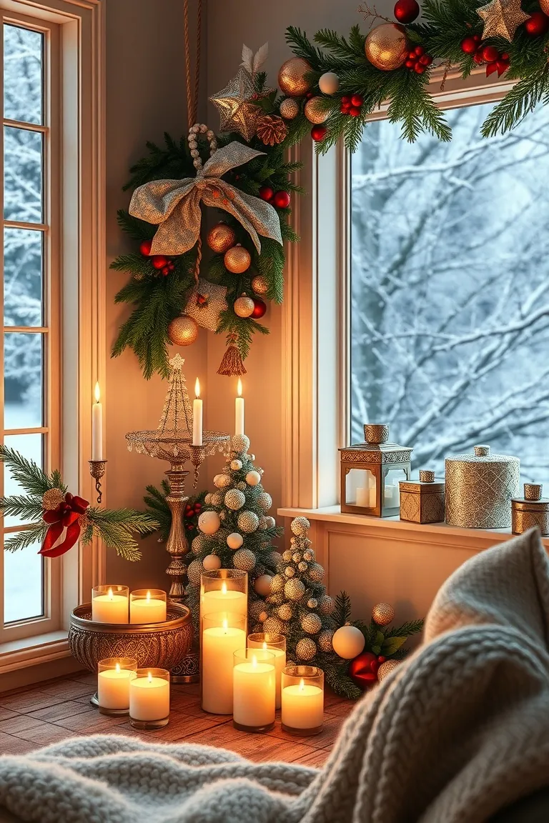 7. Snow-Kissed Lantern Glow
