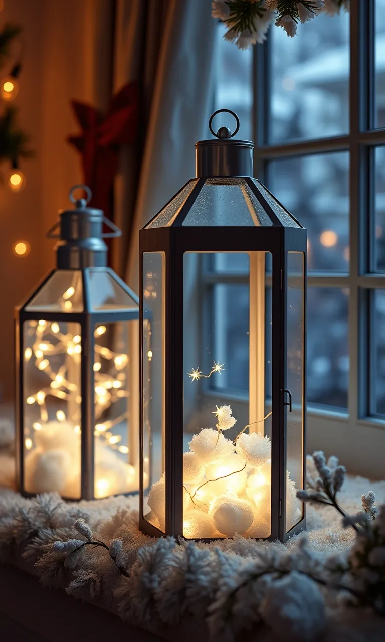 6. Snowy Luminescent Lanterns