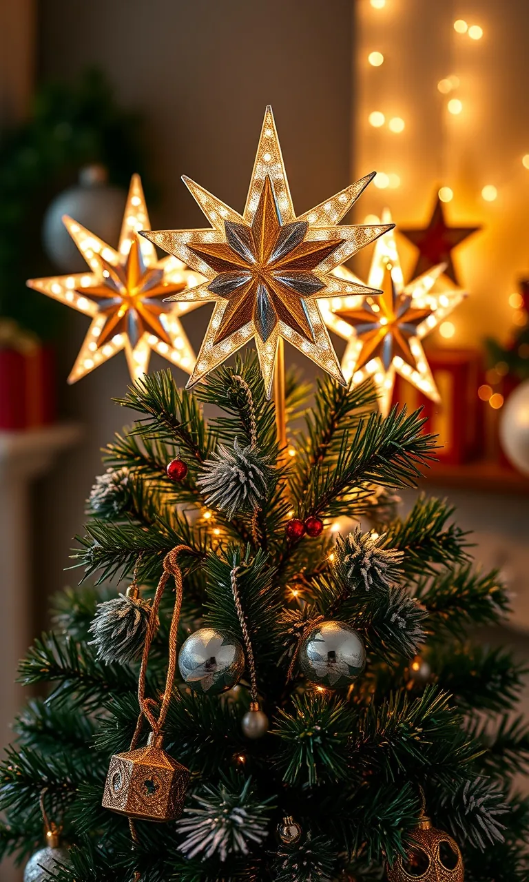 2. Twinkling Treetop Stars