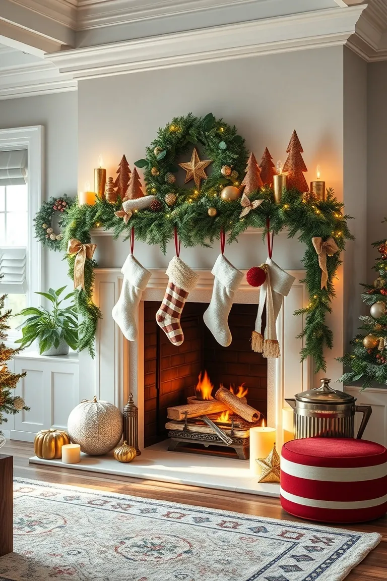 2. Festive Fireplace Finesse