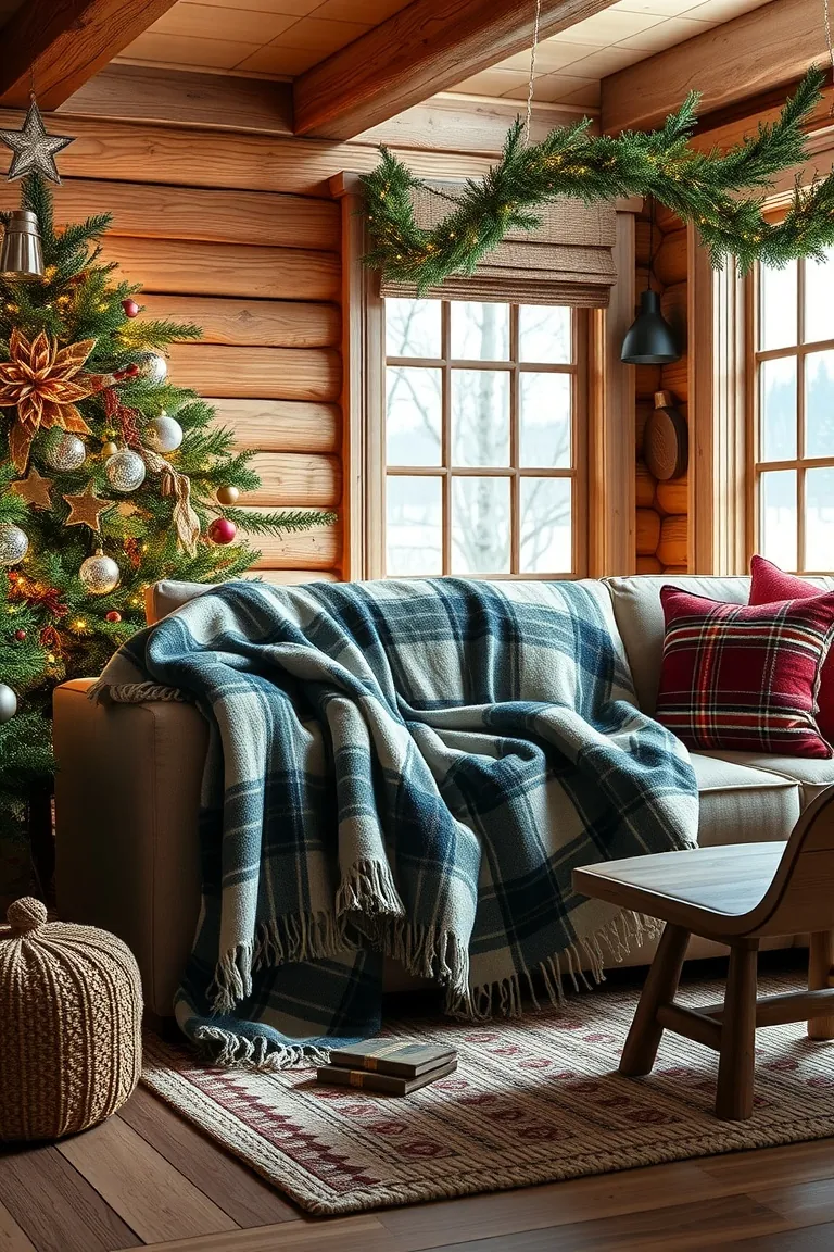 4. Cozy Cabin Feel with Wool Throws