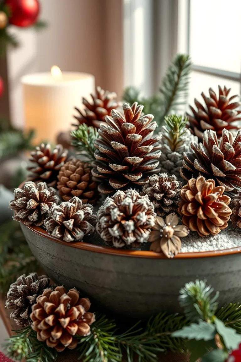 3. Rustic Elegance with Pinecones