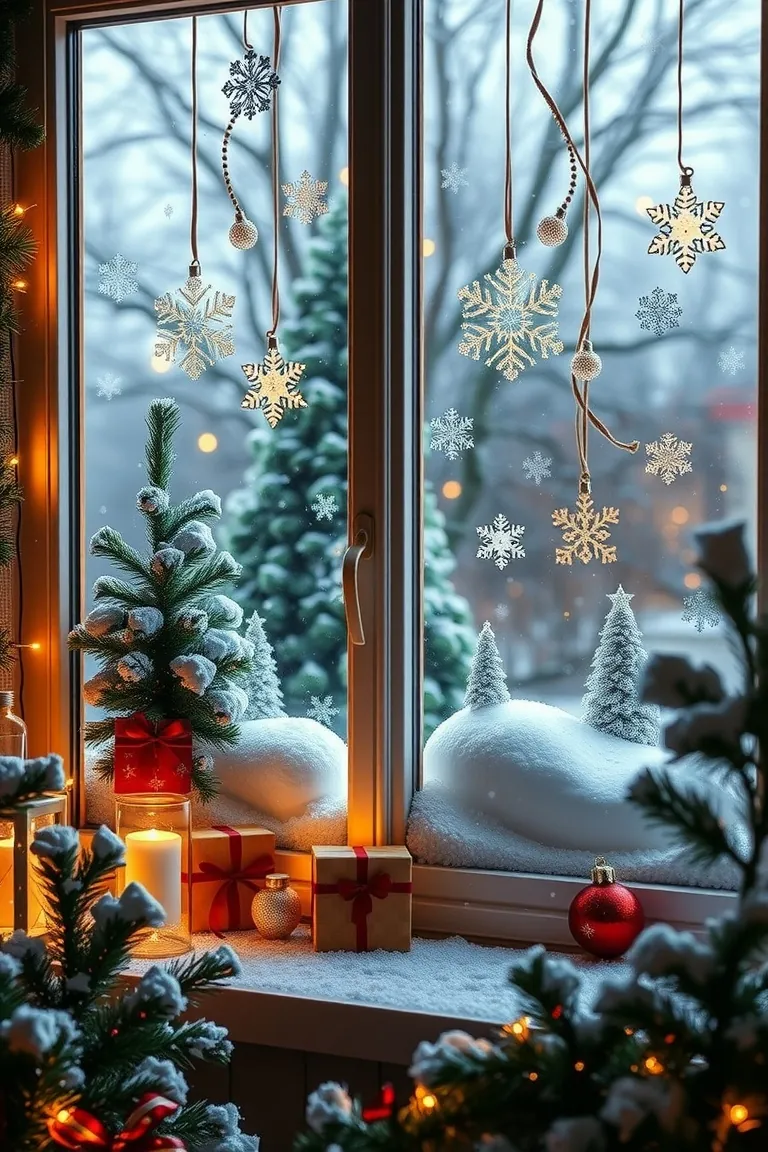7. Winter Wonderland Window Displays