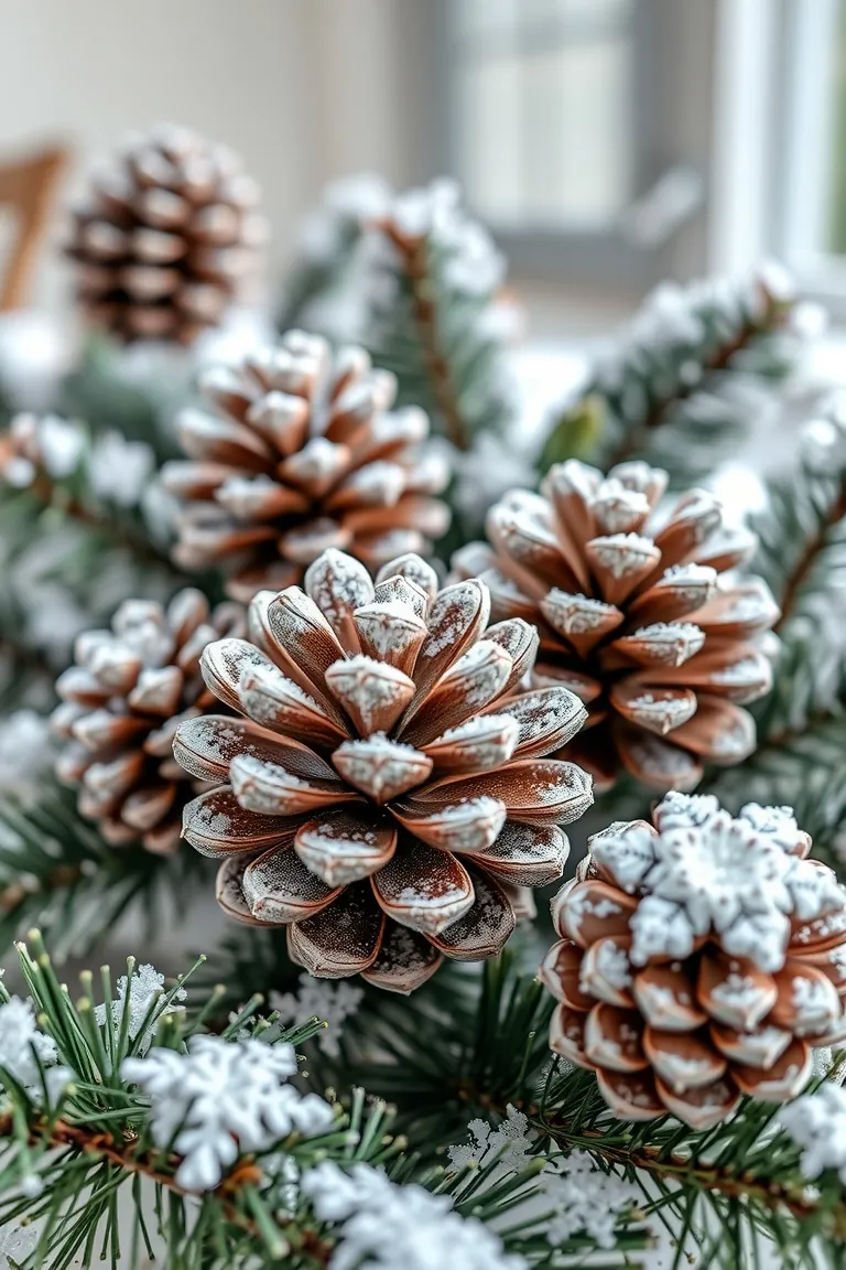 3. Snow-Kissed Pine Cones