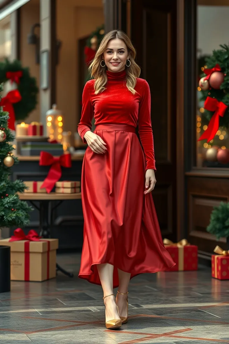5. Radiant Ruby Red Ensemble