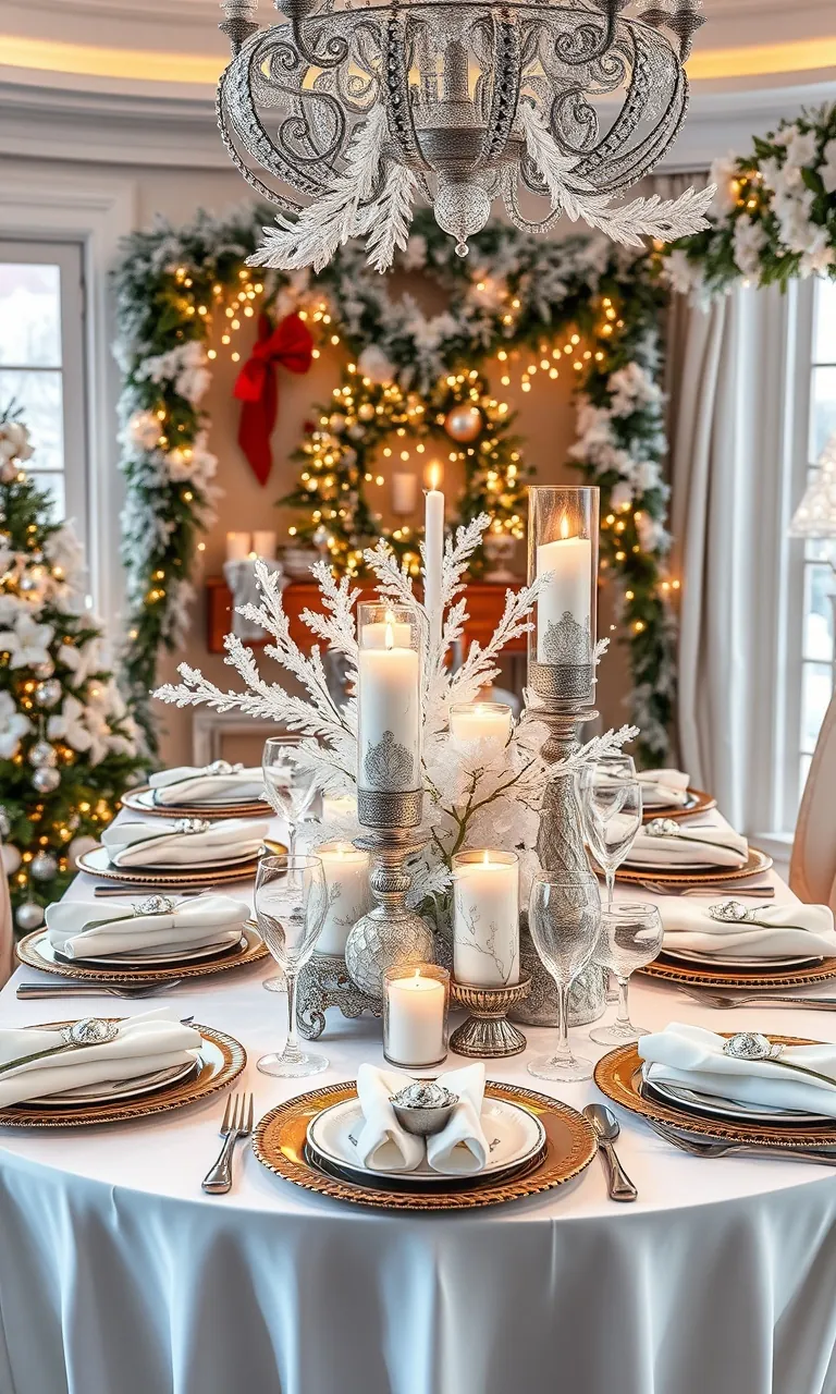 2. Frosted Wonderland Tablescape