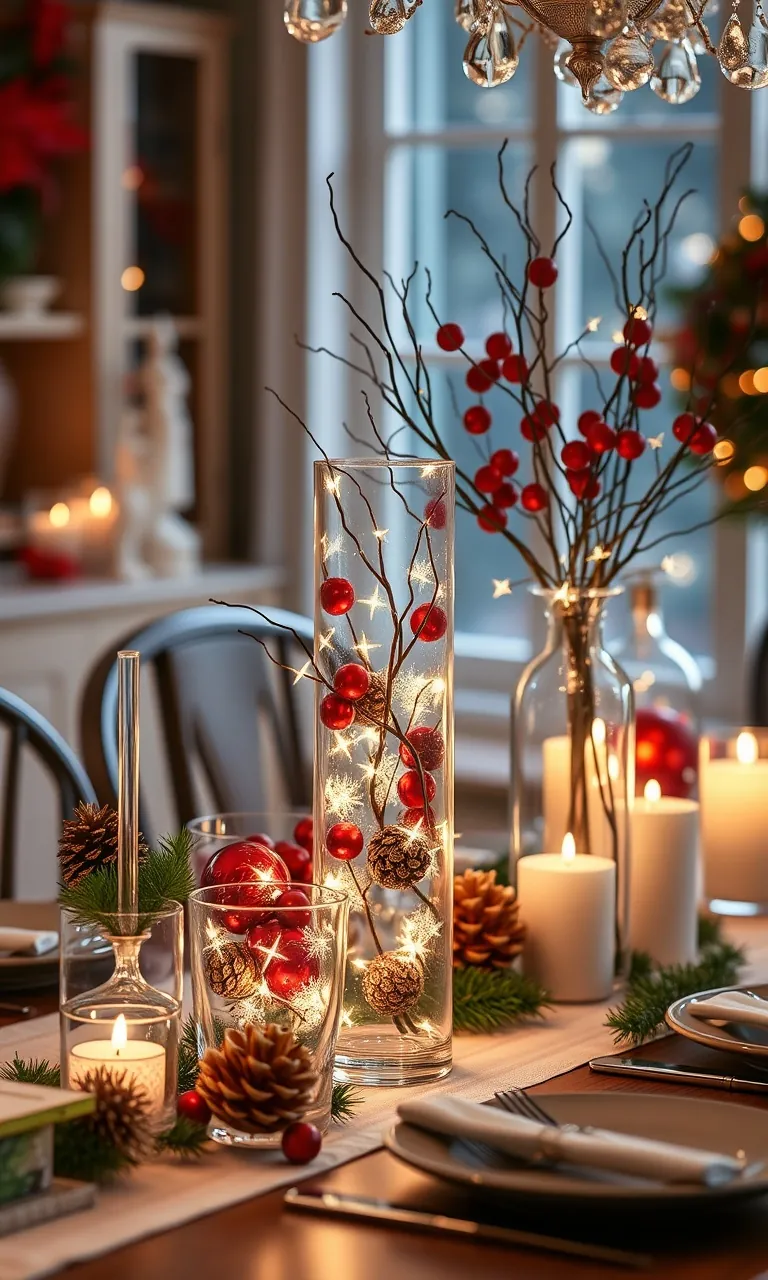 3. Sparkling Table Centerpieces
