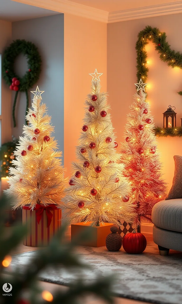 2. Twinkling Tinsel Trees