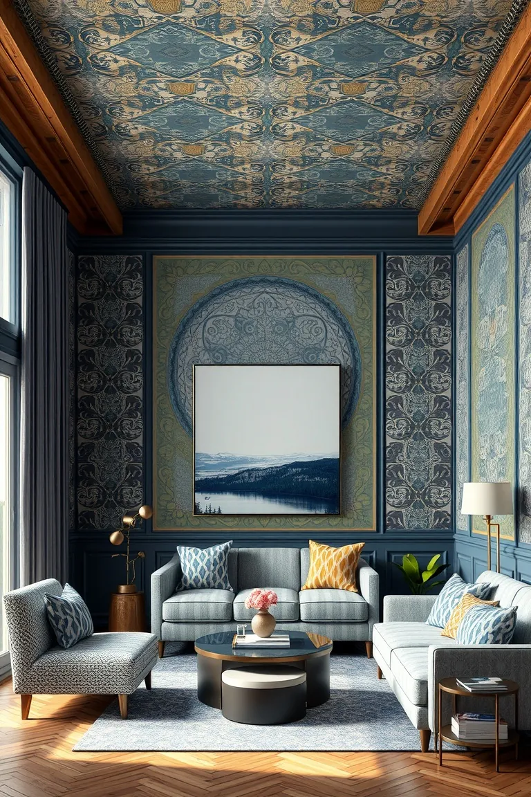 4. Elevate with Unexpected Ceiling Accents