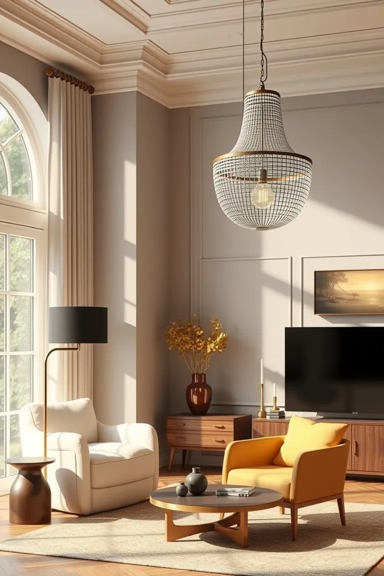 5. Spotlight with Statement Lighting