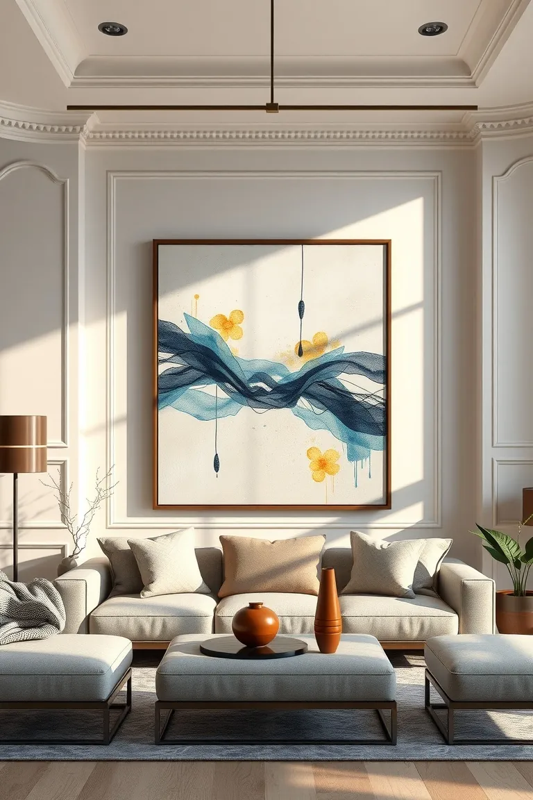 6. Frame Your Space with Statement Art