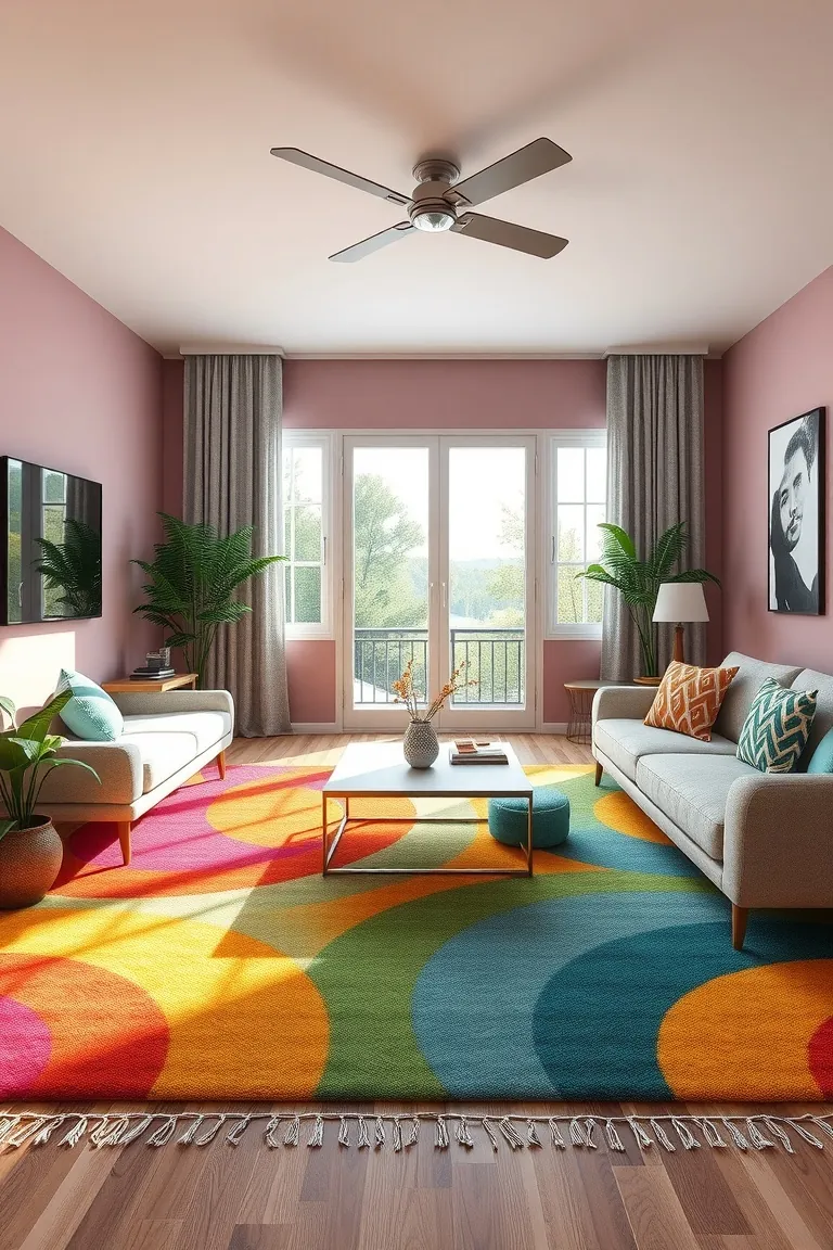 6. Vibrant Area Rugs for a Pop of Personality