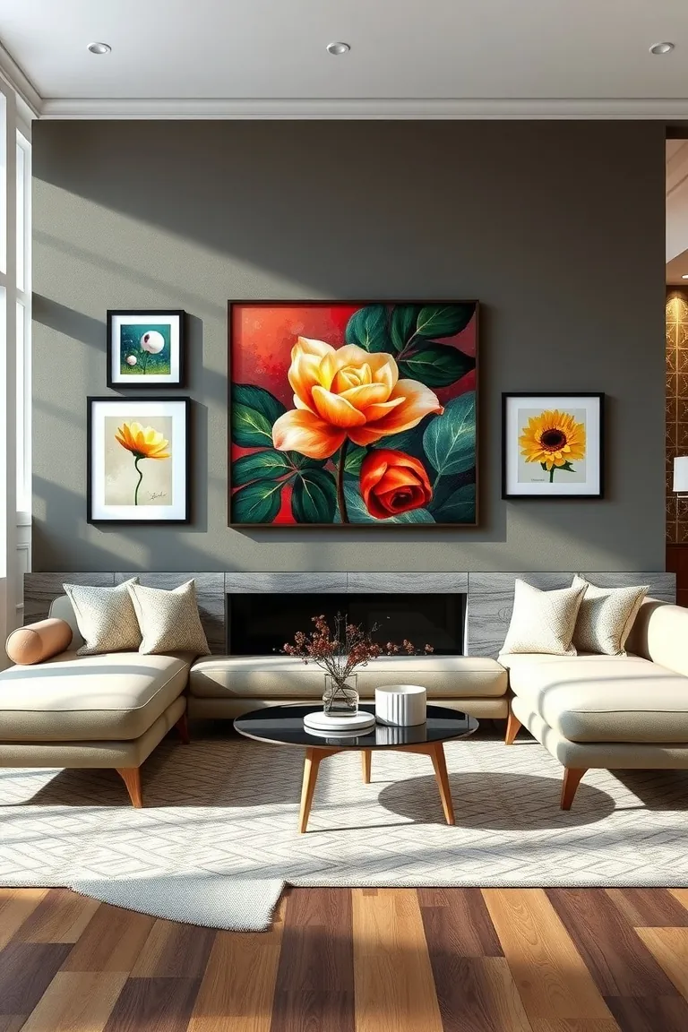 7. Statement Art Wall