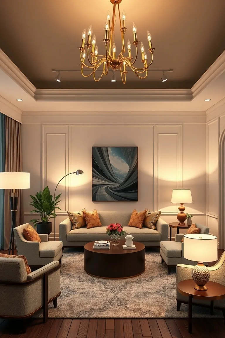 6. Luxurious Layered Lighting
