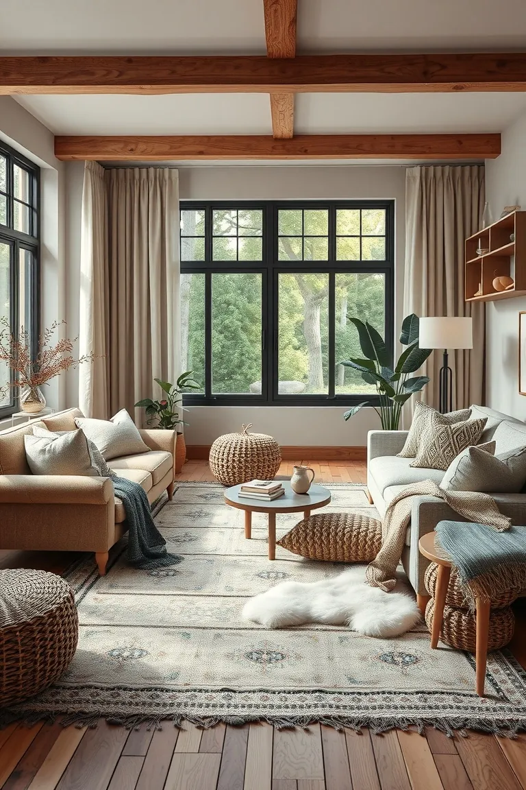3. Cozy Up with Layered Textiles
