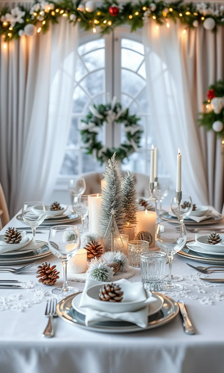6. Winter Wonderland Table Setting