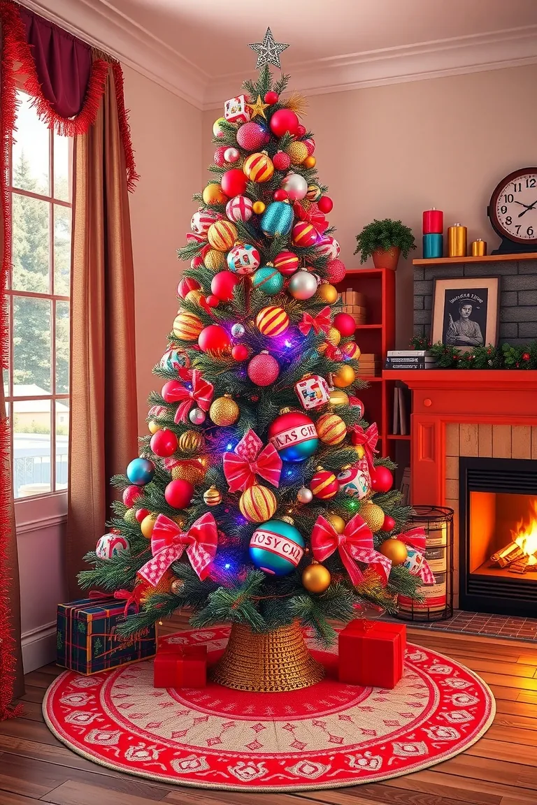 6. Retro Revival Christmas Tree